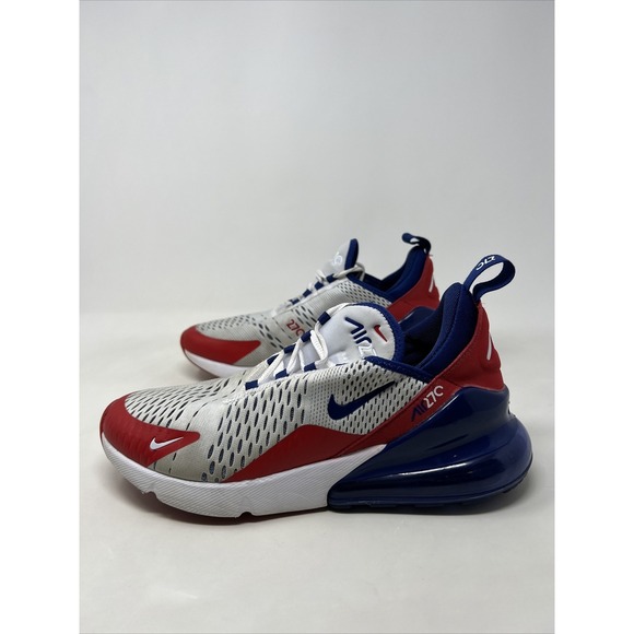 Nike Air Max 270 USA Mens Size 8 Running Shoes Sneakers Red White Blue Olympic